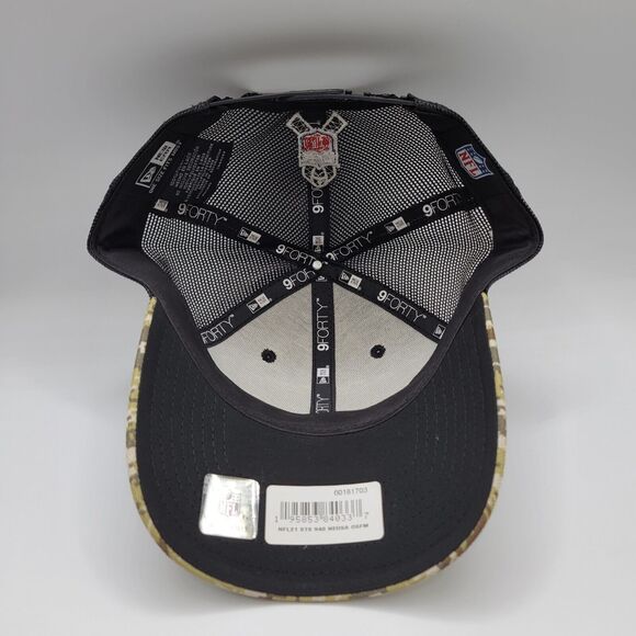 New Era New Orleans Saints Mens 9Forty Trucker Hat Camo 2021 Salute To Service - Picture 6 of 14